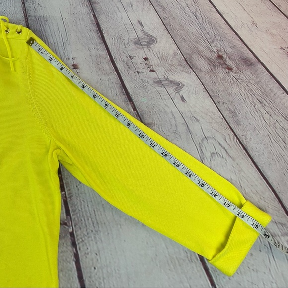 Talbots Knit Sweater NWT Chartreuse Yellow Size Medium - Picture 8 of 11
